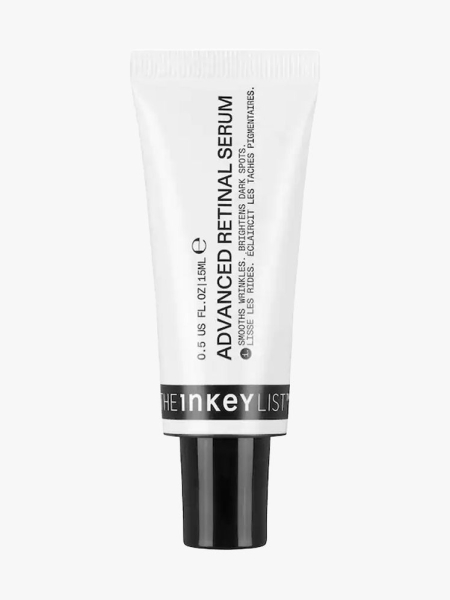 The INKEY List Advanced Retinal Serum in branded tube component on a light gray background